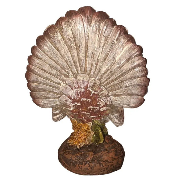 Unbranded TURKEY 7" Resin Thanksgiving Fall Holiday Decoration Home Decor Glitte - Picture 7 of 8